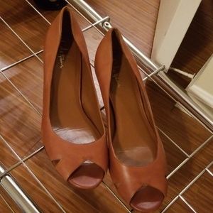 Cole Haan Melina Criss Cross Peep Toe Wedge